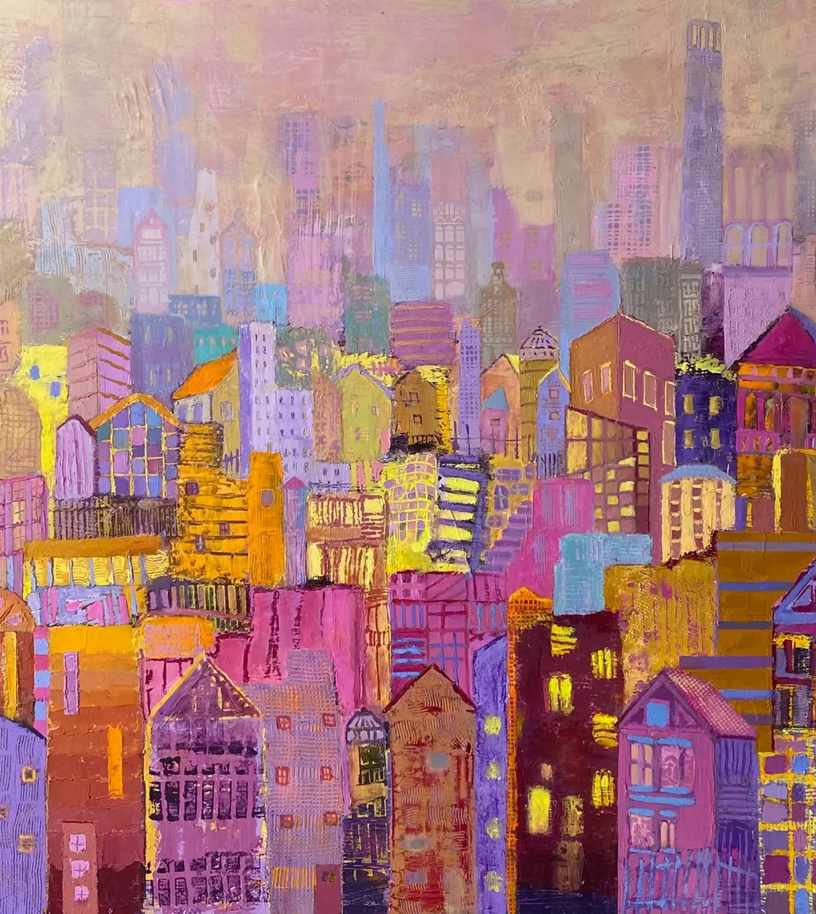 Quarantine 17, oil on cradled panel, 30 x 30”
